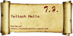 Teltsch Hella névjegykártya